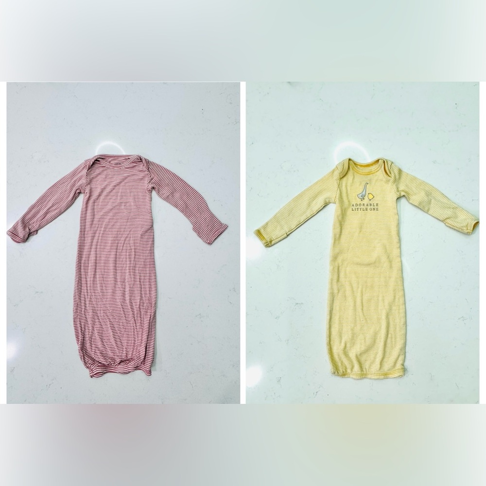 Set of 2 Carter's Striped Kids Pajamas - Red and Yellow